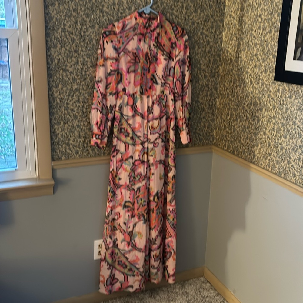 Vintage silk, Gino Charles for Bergdorf Goodman Paisley Pantsuit